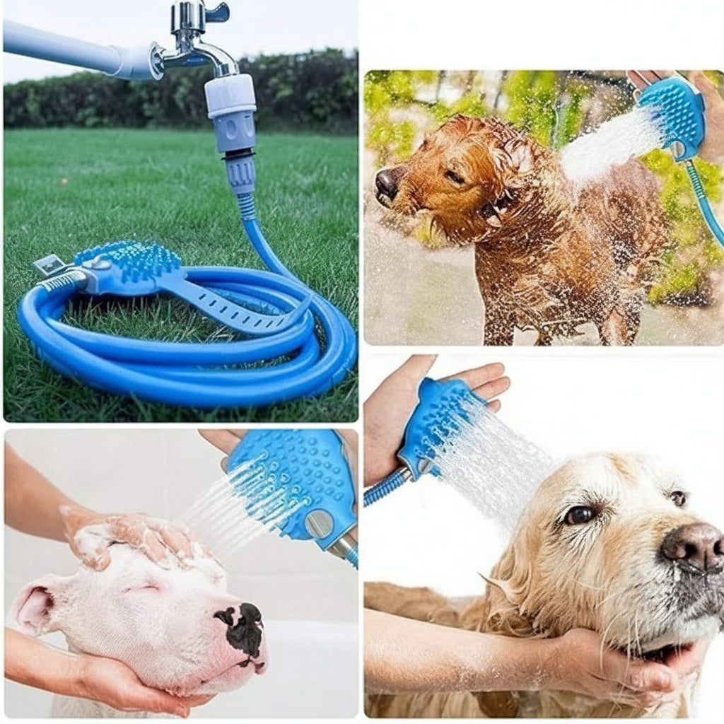 ✅ Ducha-Cepillo 4 en 1: ¡El Baño Más Fácil Para Tu Mascota!
